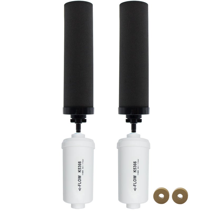 Renami Gravity Water Filter Replacement for Berkey BB9-2 Black Filters & PF-2 Fluoride Filters  Compatible with Berkey Gravity Water Filter System  Combo Pack - Image 1